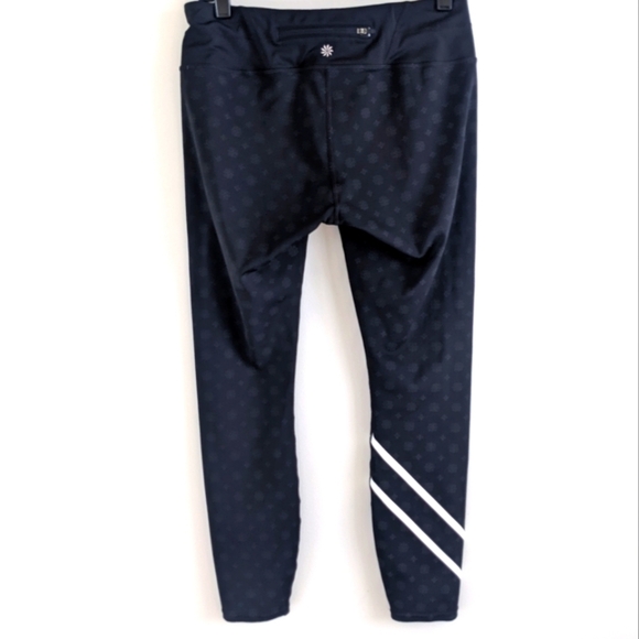 ATHLETA Black Cropped Leggings reflective M - Picture 2 of 11
